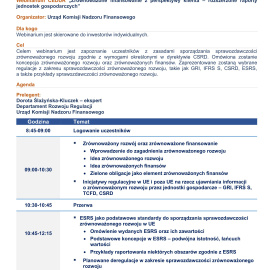 Zrównoważone finansowanie widziane oczami klienta – poszerzone sprawozdania przedsiębiorstw.